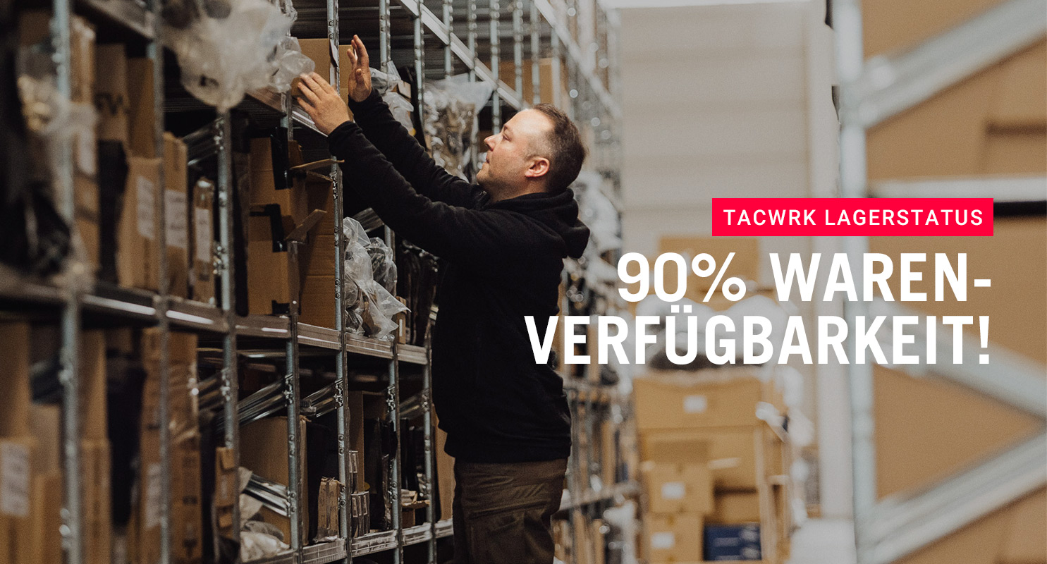 TACWRK Lagerstatus - 90% Warenverfügbarkeit