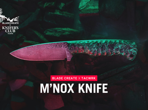 M'Nox Knife von TACWRK x Blade Create – Damastmesser mit Glow-Griff