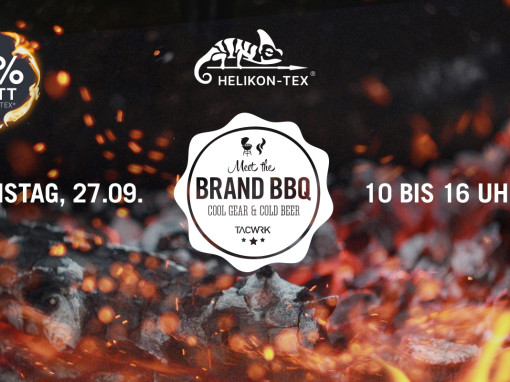TACWRK Brand BBQ mit Helikon-Tex am 27.09.2025 in Berlin – 20 % Rabatt auf Helikon-Tex Artikel, BBQ und Drinks im Showroom Oberschöneweide