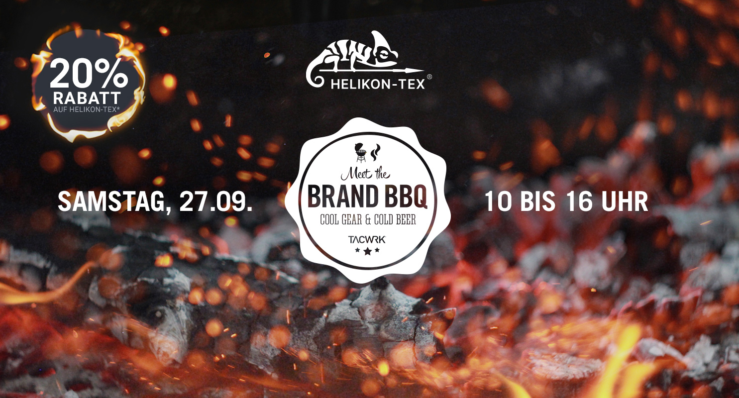 TACWRK Brand BBQ mit Helikon-Tex am 27.09.2025 in Berlin – 20 % Rabatt auf Helikon-Tex Artikel, BBQ und Drinks im Showroom Oberschöneweide